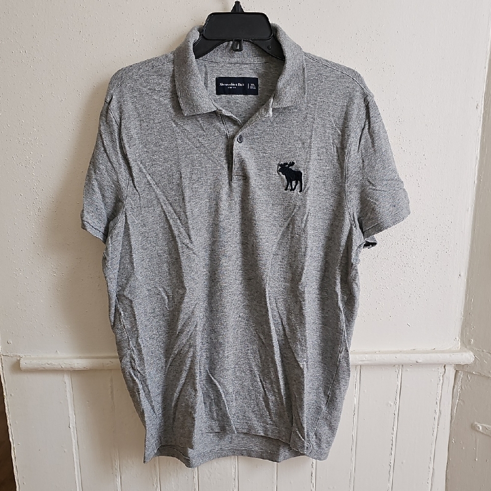 Abercrombie & Fitch Gray Polo Shirt